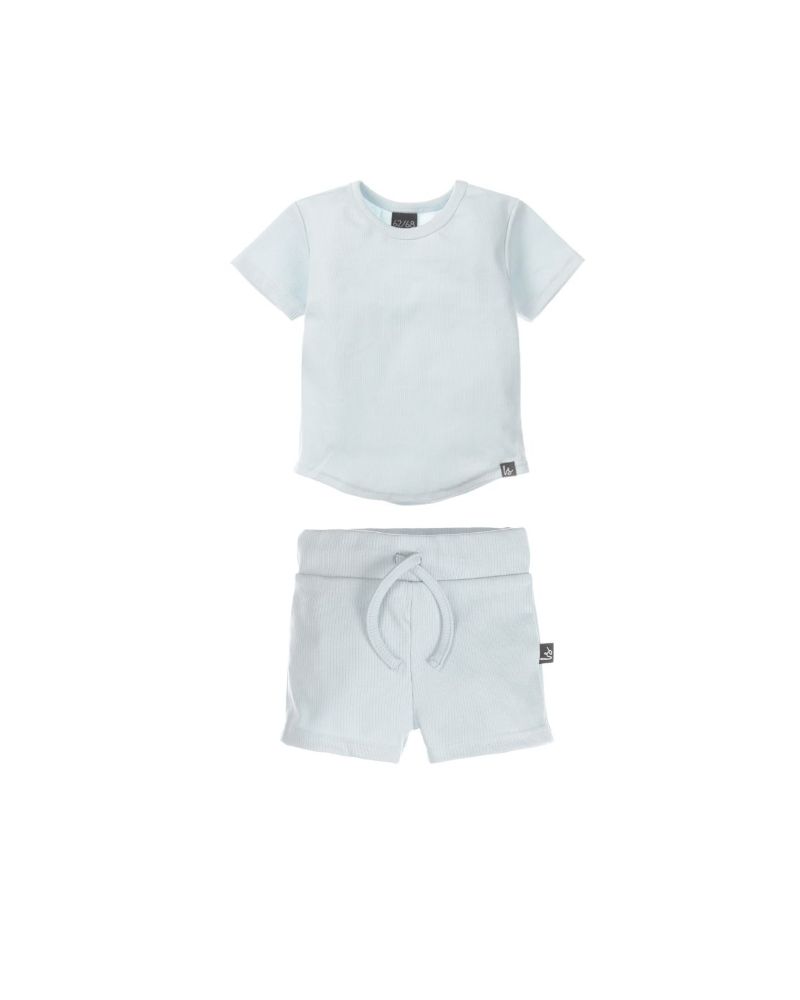 Outfit rib jersey light blue