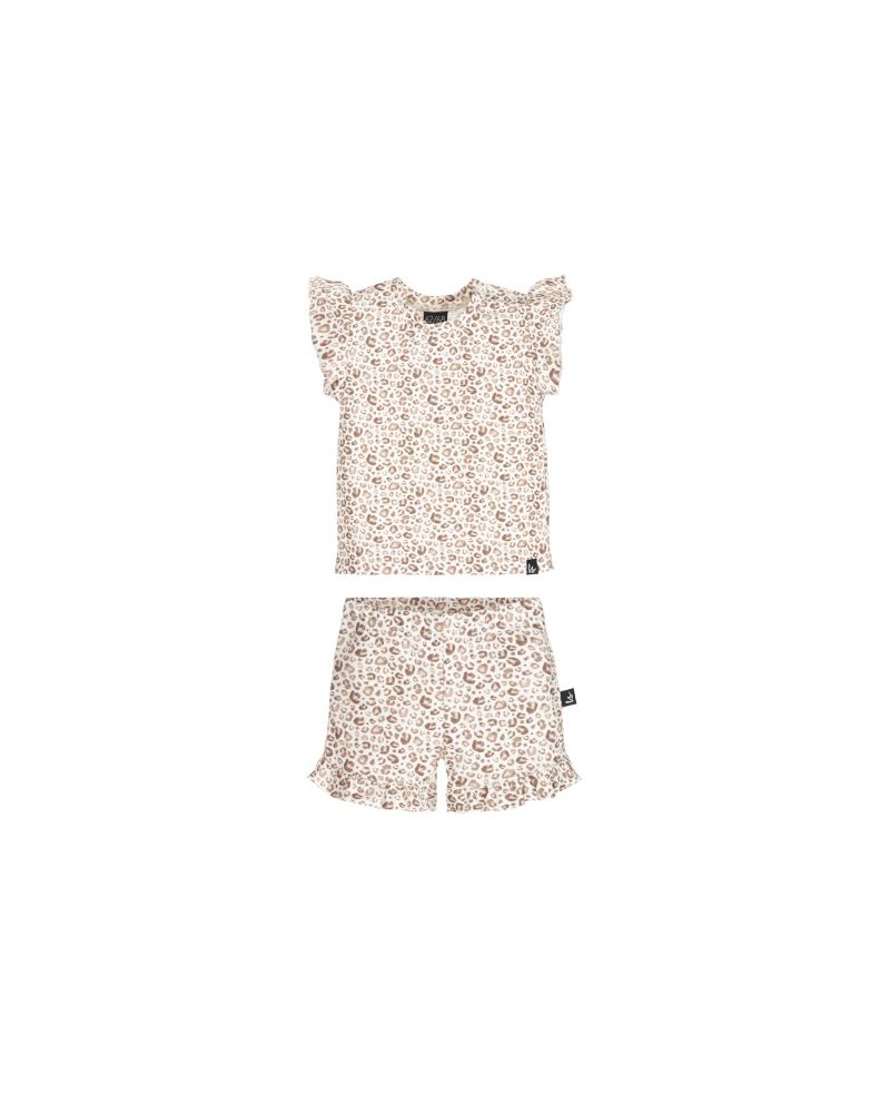 Outfit ruffle summer leopard off-white