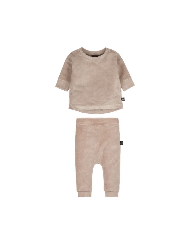 Outfit soft rib taupe