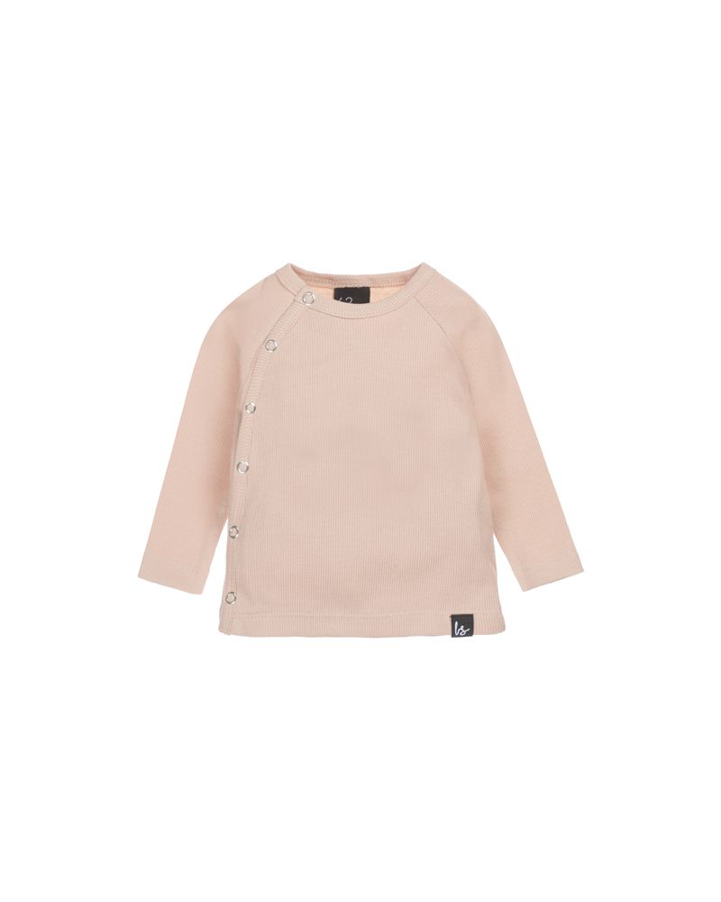 Overslag longsleeve rib rose