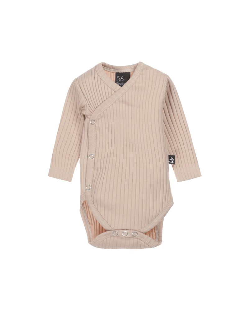 Overslag romper groovy rib (almond)