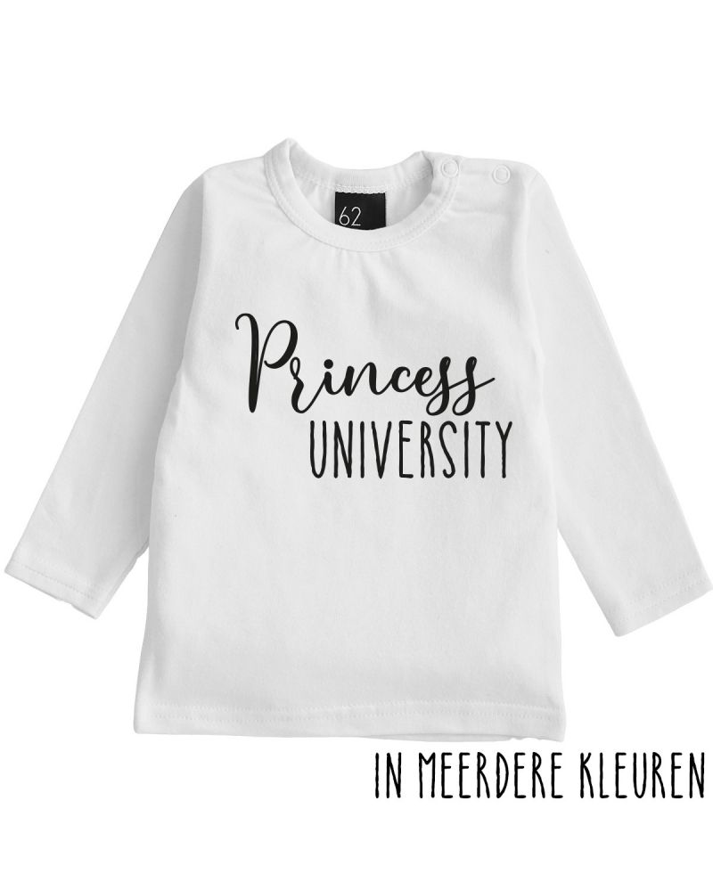 Princess university longsleeve shirt wit/zwart