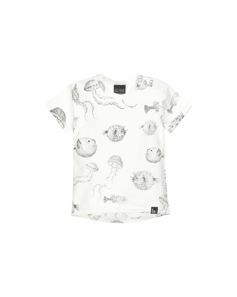 Pufferfish t-shirt (offwhite) (rounded back)