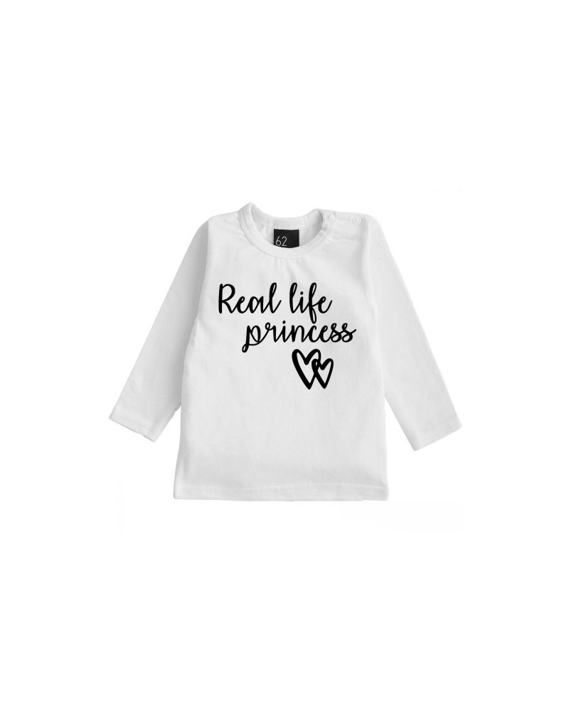 Real life princess longsleeve shirt wit/zwart