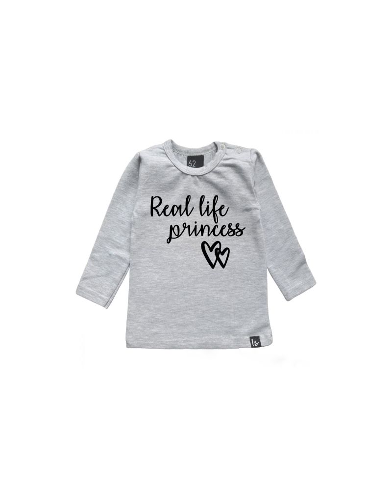 Real life princess longsleeve shirt grijs/zwart