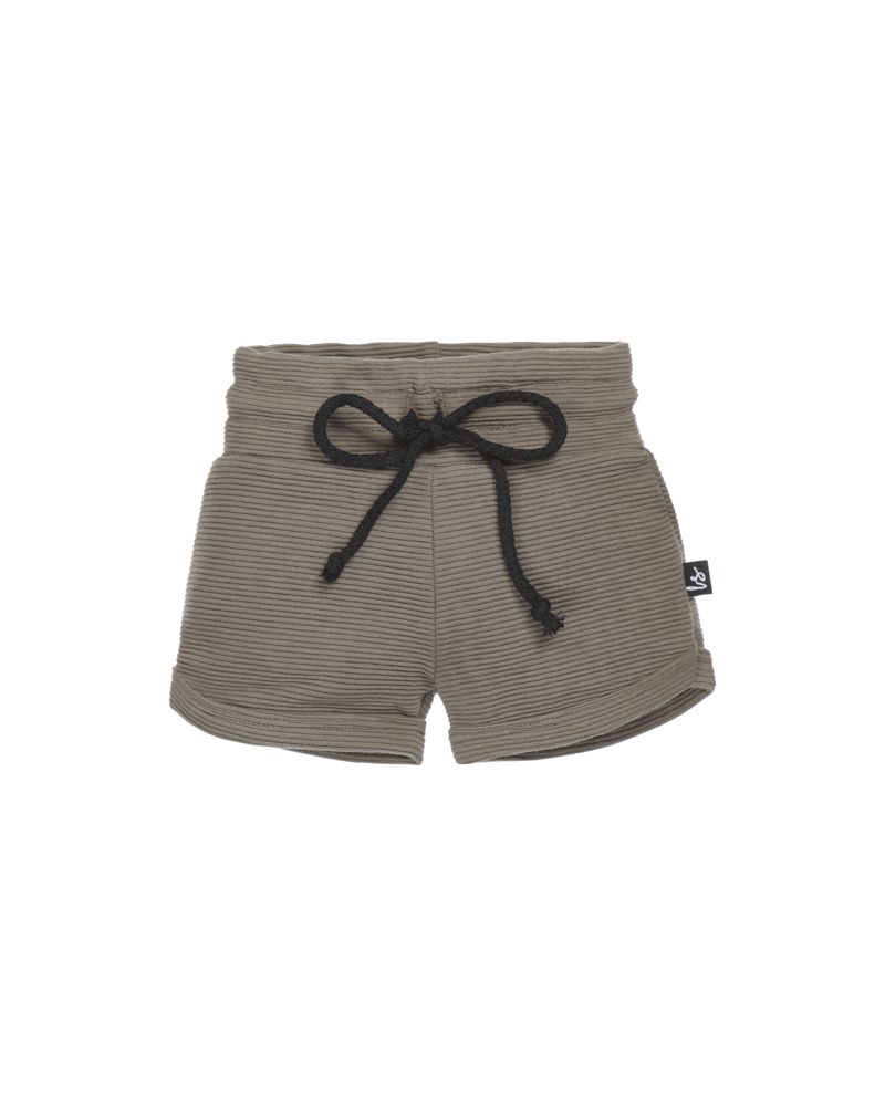 Rib kort broekje (kaki)