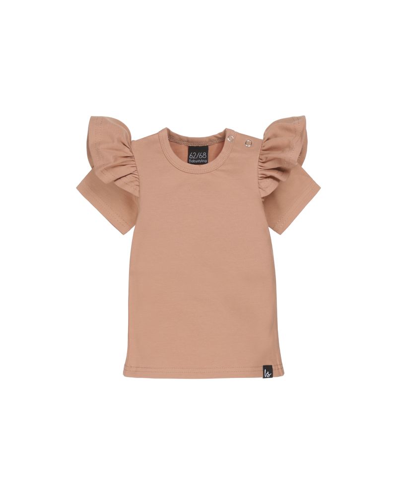 Ruffle t-shirt peach