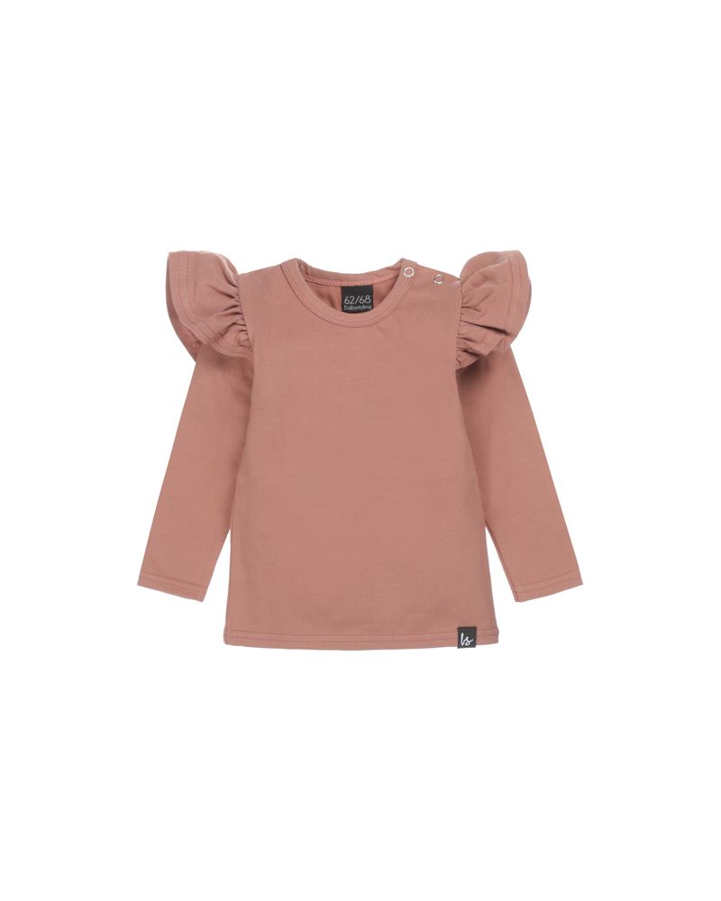 Ruffle longsleeve clay pink