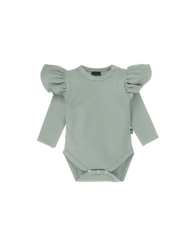 Ruffle romper (mosgroen)