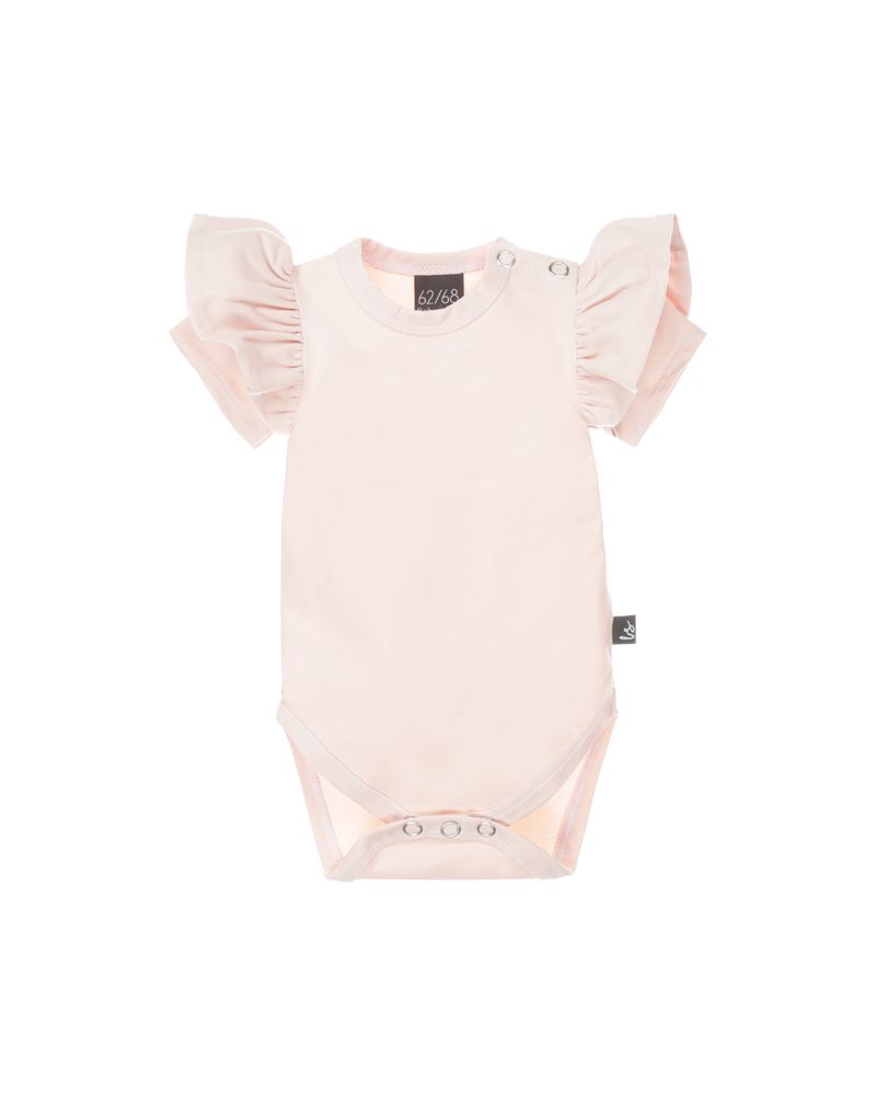 Ruffle romper powder (korte mouw)