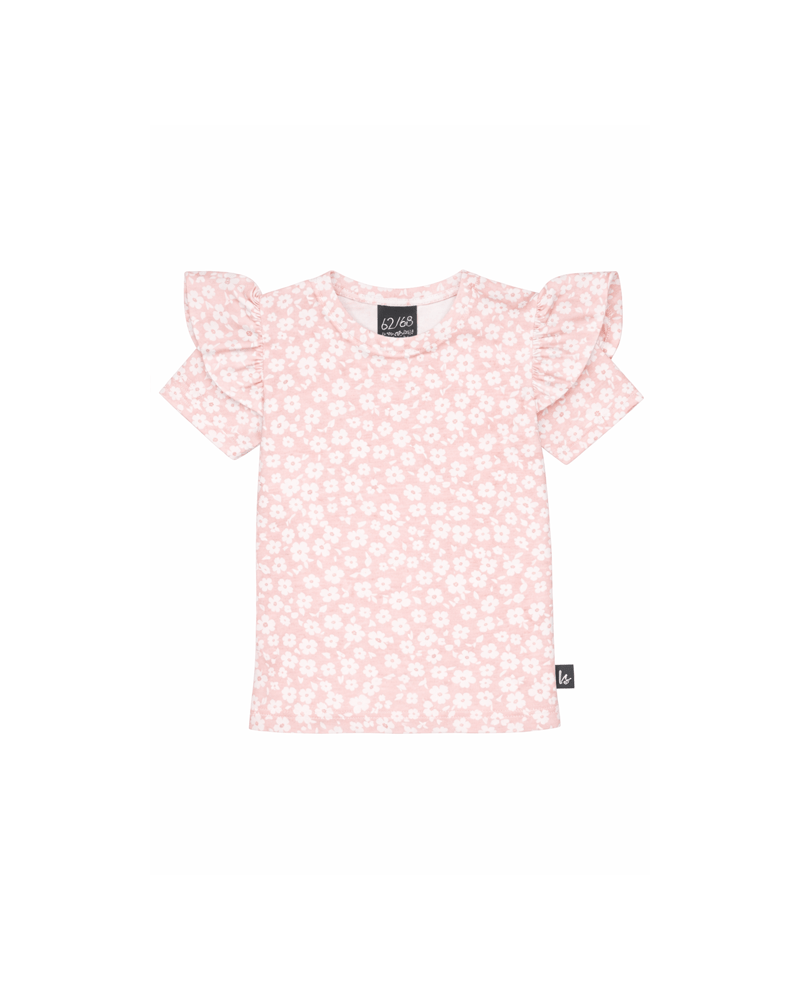 Ruffle t-shirt pastel ditsy blossom