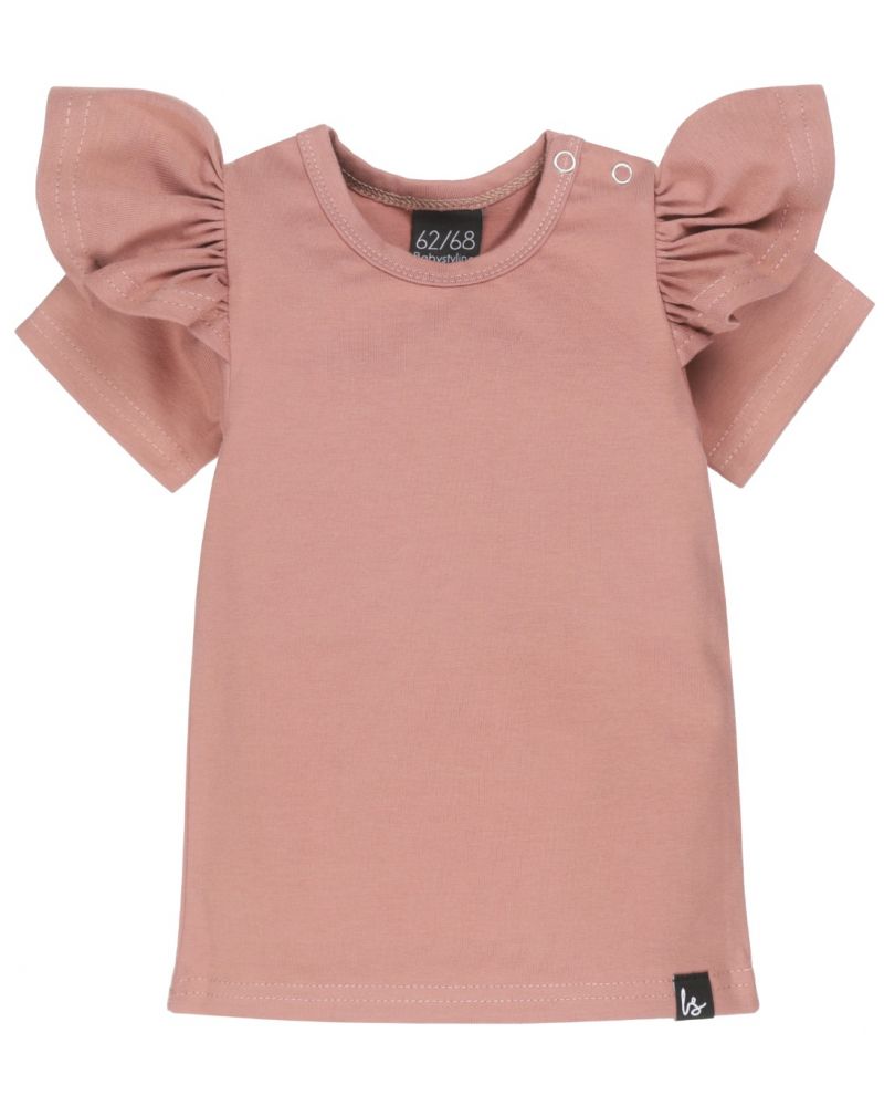 Ruffle t-shirt (oud roze)