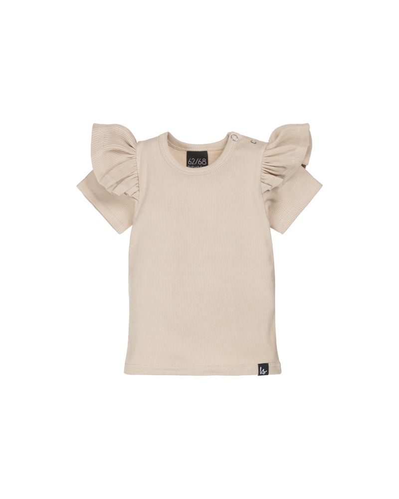 Ruffle t-shirt rib (sand) 86/92 