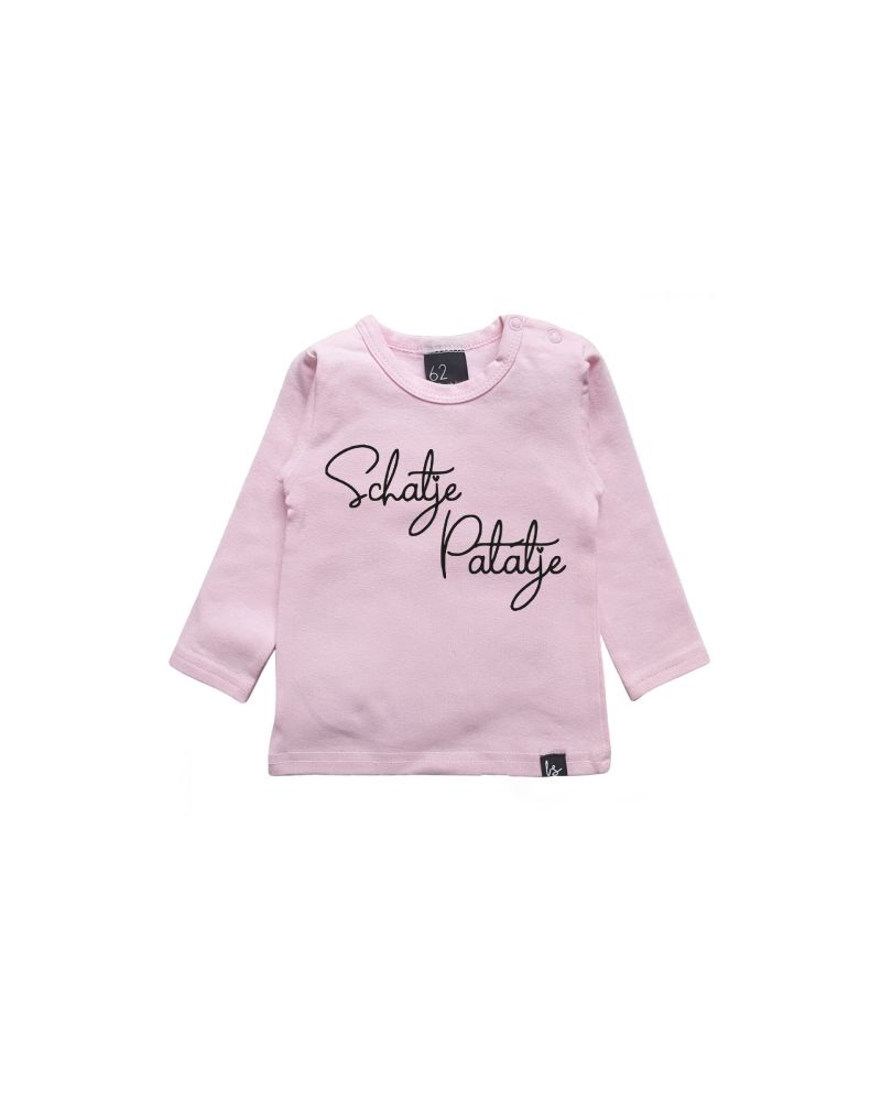 Schatje patatje longsleeve shirt Roze/Zwart