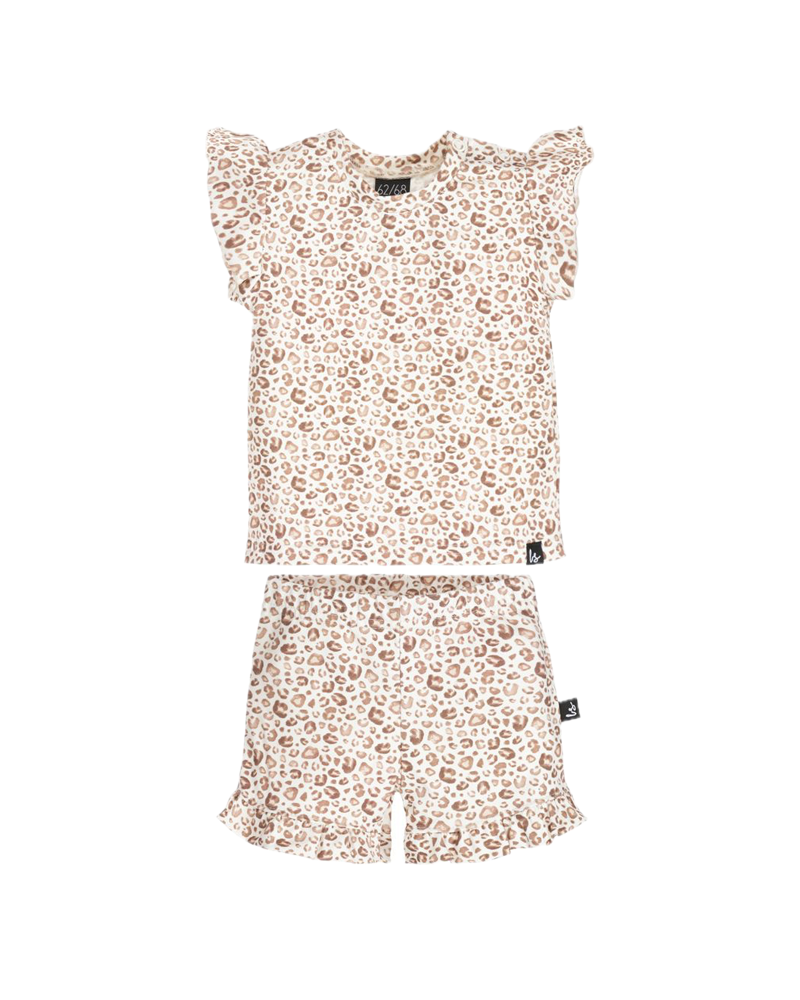 Outfit ruffle summer leopard off-white