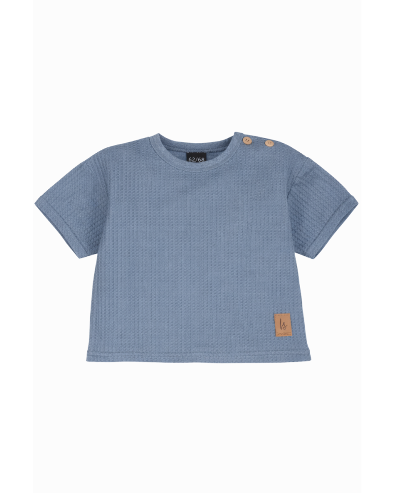 Soft wafel t-shirt blue