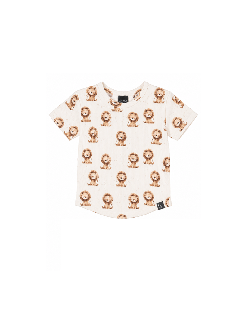 Rib jersey t-shirt leeuwtjes