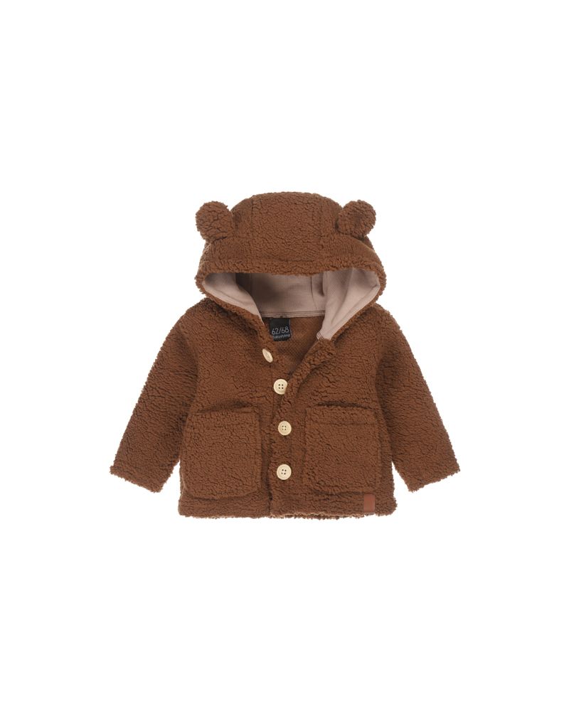 Newborn teddy jacket (bruin)