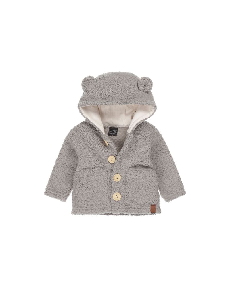 Newborn teddy jacket (grijs)