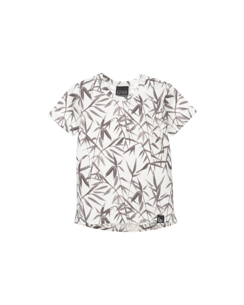 Tropical leaves t-shirt (rounded back)