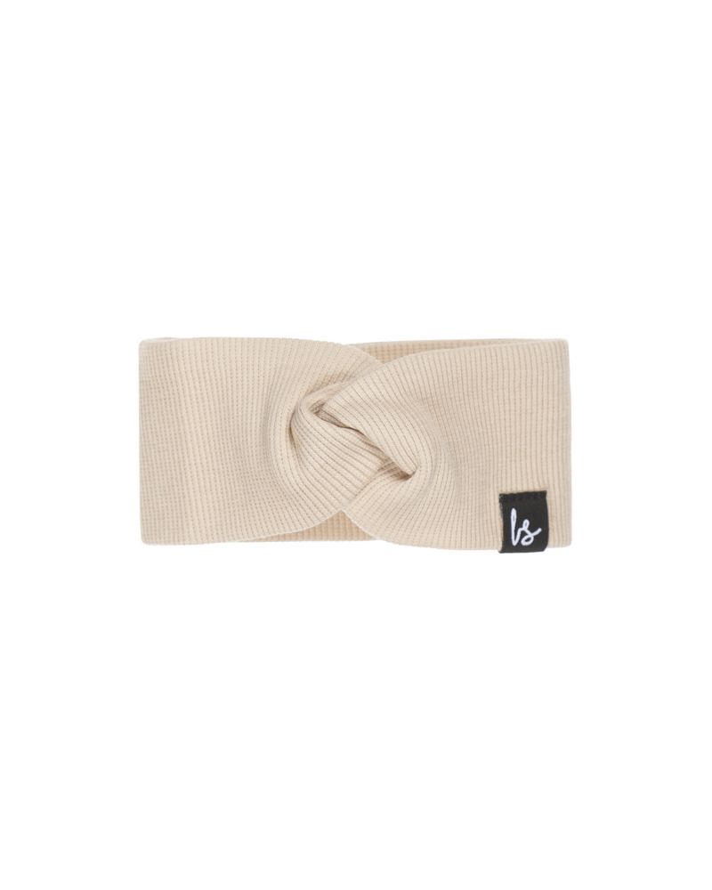 Twist haarbandje rib sand