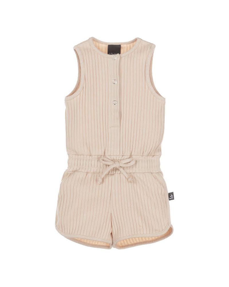 Jumpsuit groovy rib almond