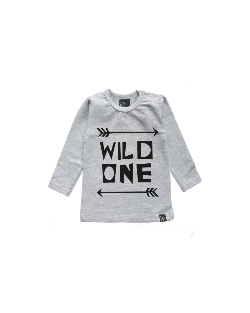 Wild one longsleeve shirt Grijs/Zwart