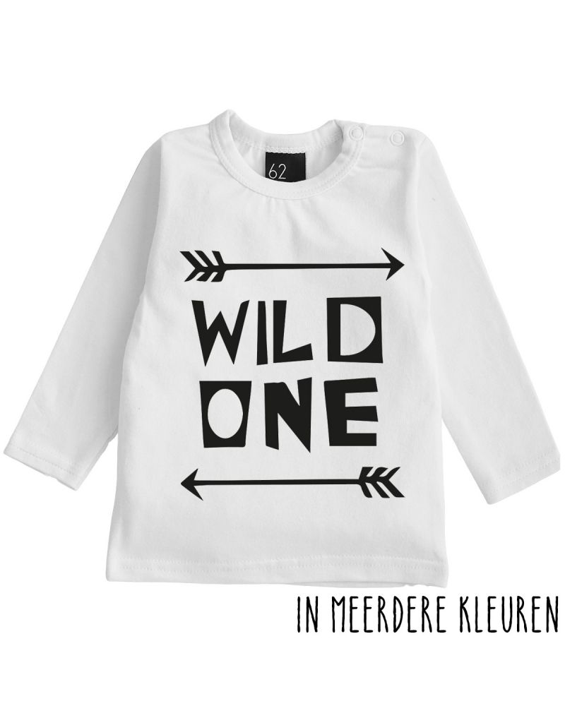 Wild one longsleeve shirt Wit/Zwart