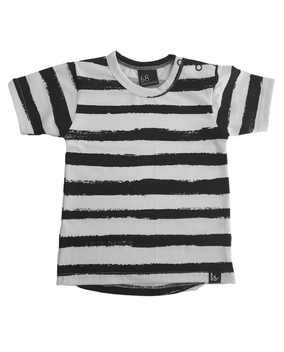 Painted stripes t-shirt (rounded back)