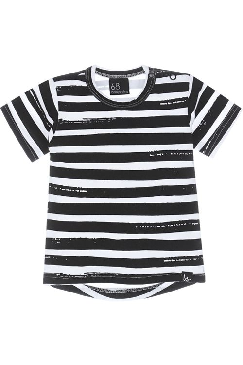 Stripes t-shirt (wit)(rounded back)